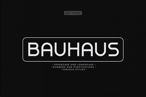 Bauhaus Font Types