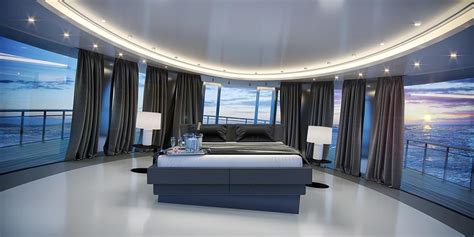 Yacht's master bedroom with stabilized bed on a gyroscopic platform[1000x500] Luxury Yacht ...