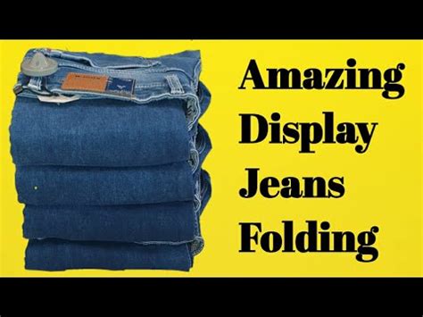 How to fold jeans for showroom | Amazing display folding | stylish ...