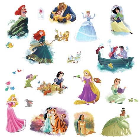 Cinderella Disney Princess Giant Wall Sticker Room Decal Kids Room dÃ ...