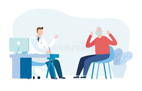 Medicine Concept with Psychiatrist Doctor and Old Patient. Practitioner ...