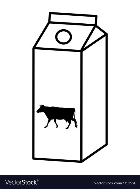 Milk carton Royalty Free Vector Image - VectorStock