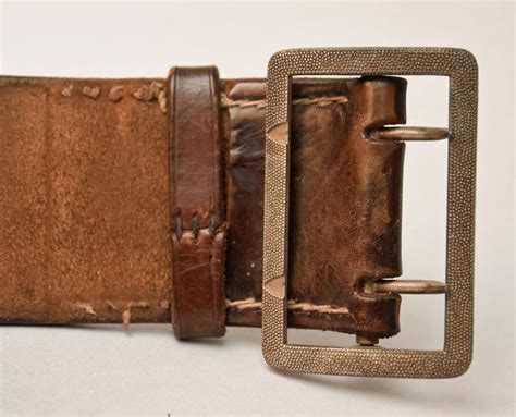 Regimentals | GERMAN WWII ARMY OFFICERS WIDE BROWN WAIST BELT.