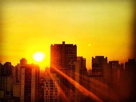 Premium Photo | View of cityscape at sunset