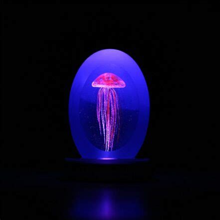 Handblown Glass Jellyfish Sculpture With Glowing Light Base Home Decor R483 | ClassySculptures ...