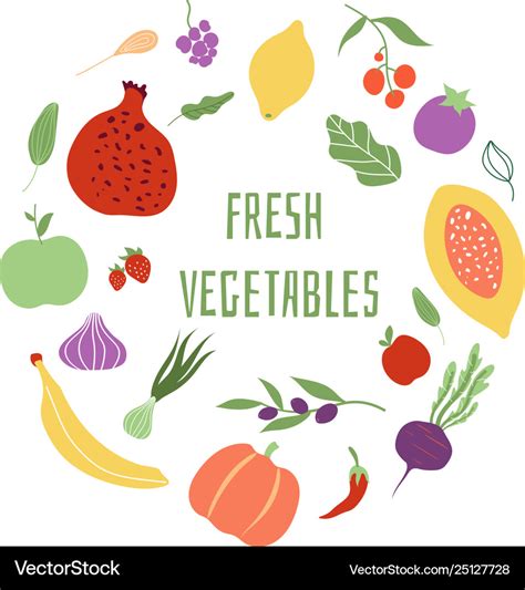 Fresh vegetables vegetable logo healthy food shop Vector Image