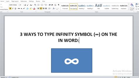 How to type infinity symbol in word/keyboard (∞) - Alt code for infinity sign - YouTube