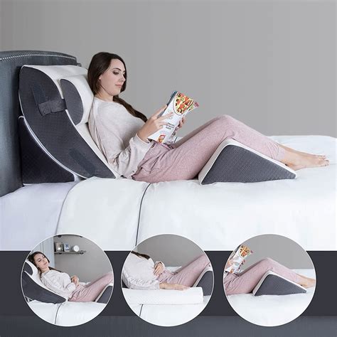 Kolbs 4pcs Orthopedic Bed Wedge Pillow Set | Stylish Chic Plush Velvet ...