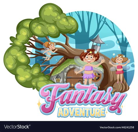 Fantasy adventure text for banner design Vector Image