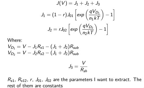 python - Fitting with Transcendental equation - Stack Overflow