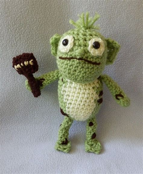 "This is a handmade crocheted doll, made by me Joy. Stan of the swamp from Nick Jr Wallykazam ...