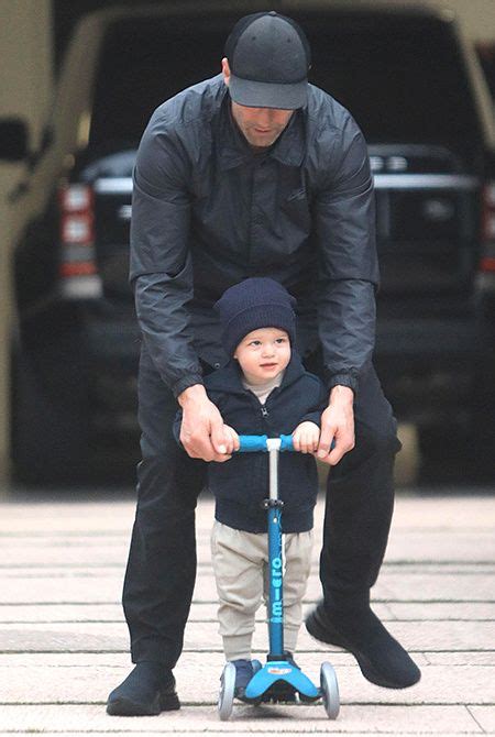 Jason Statham throws himself into daddy duties as he teaches his son ...