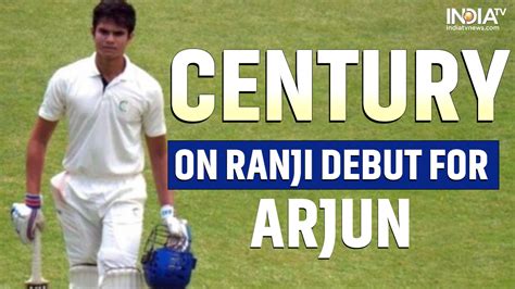 Arjun Tendulkar smashes 100 on Ranji debut, matches father Sachin ...