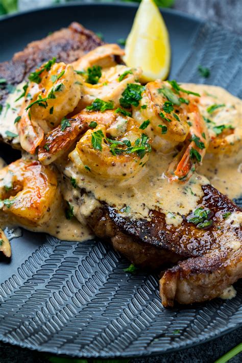 Steak in Creamy Cajun Shrimp Sauce (Surf and Turf) - Closet Cooking