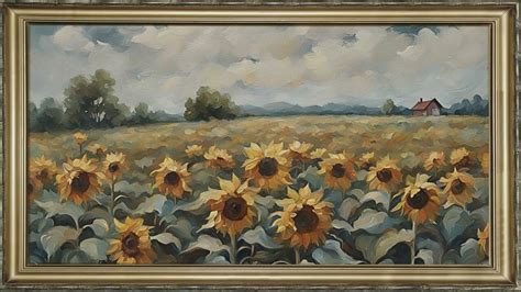 FREE FRAME TV ART VINTAGE SUNFLOWERS SCREENSAVER BACKGROUND FRAMED ...