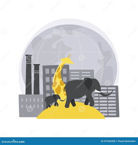 Habitat Loss for Wild Animals Abstract Concept Vector Illustration ...