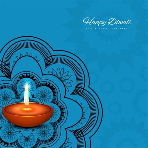 Free Vector | Blue diwali background