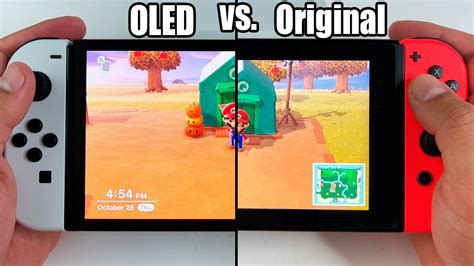 Animal Crossing: New Horizons OLED Switch vs. Original Switch Comparison Side by Side - YouTube