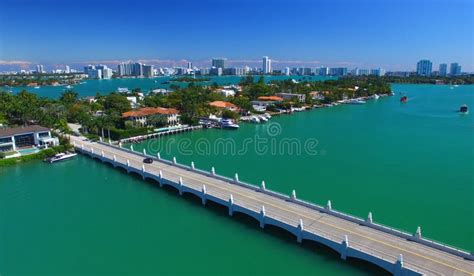 Panoramic Aerial View of Palm Island, Miami - Florida Stock Photo ...