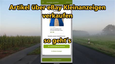 eBay Kleinanzeigen Artikel einstellen Anleitung Verkaufen auf eBay Kleinanzeigen Anzeige ...