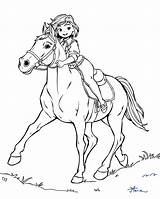 Girl Riding A Horse Coloring Page  Free Printable sketch template