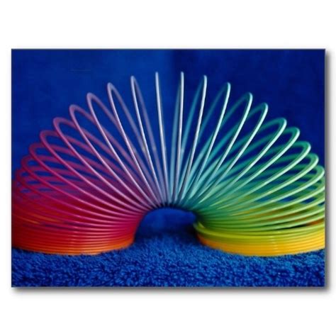 Rainbow-colored slinky toy postcard | Zazzle.com | Slinky toy, Rainbow ...