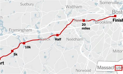 Boston Marathon Map and Route - US Today News