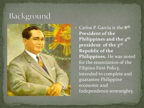 Carlos P. Garcia Biography by Moriset Tan