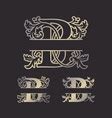 Laser cut template initial monogram letters Vector Image