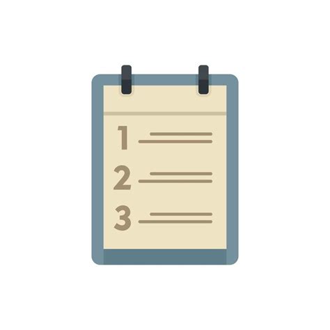 Habit clipboard icon flat isolated vector 15111884 Vector Art at Vecteezy