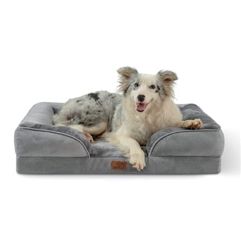 Bedsure Orthopedic Dog Bed, Bolster Dog Beds for Medium/Large/Extra ...