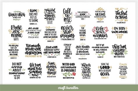 Bible Verses SVG Bundle (540414) | Hand Lettered | Design Bundles