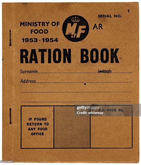 Old British Ration Book Front Cover High-Res Stock Photo - Getty Images