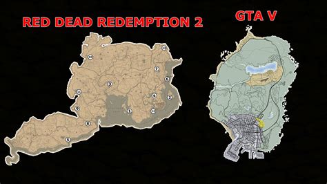 Red Dead Redemption 2 Map Size Comparison Gta 5 | Images and Photos finder