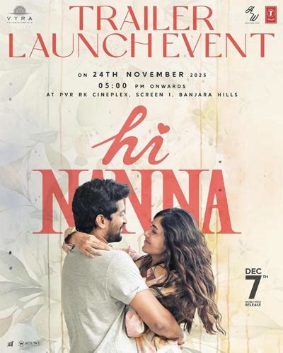 Time and venue locked Hi Nanna trailer launch event | Latest Telugu cinema news | Movie reviews ...