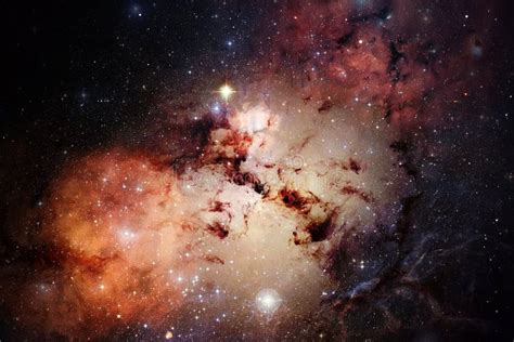 Cosmic Galaxy Background with Nebulae, Stardust and Bright Stars Stock Photo - Image of ...