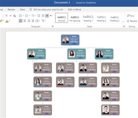 Organizational Chart In Microsoft Word - img-plumtree