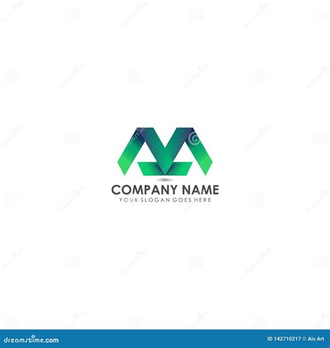 Abstract Green M Letter Logo Vector Stock Vector - Illustration of company, green: 142710217