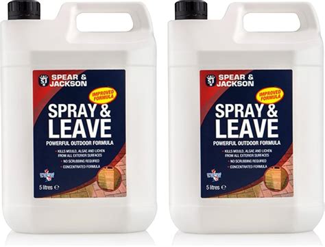 Buy 2 x 5L Spear & Jackson Spray and Leave Concentrated Algae, Lichen and Mould remover Online ...