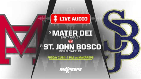 LISTEN LIVE Friday: Mater Dei vs. St. John Bosco