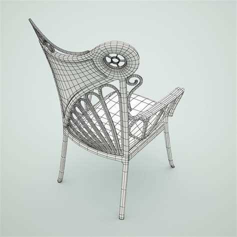 Art nouveau style chair model - TurboSquid 1289475