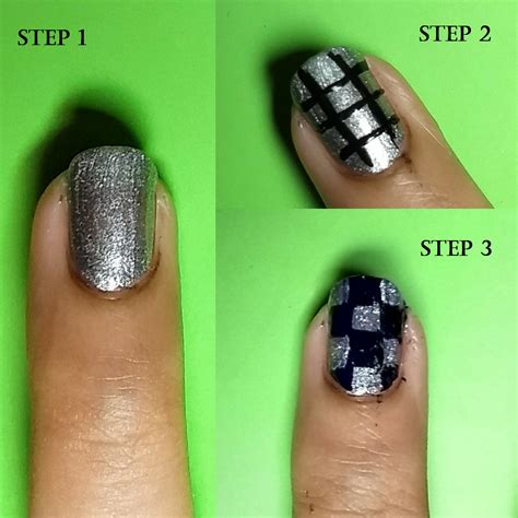 Checkered Nailart