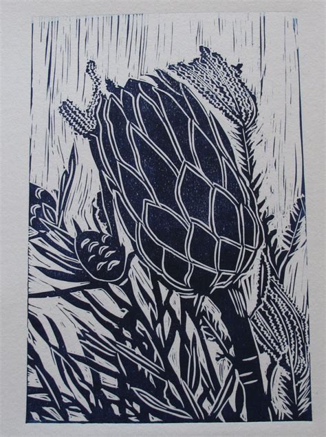 Morag's Flowers 2013 Linocut | Linocut prints, Lino art, Linocut