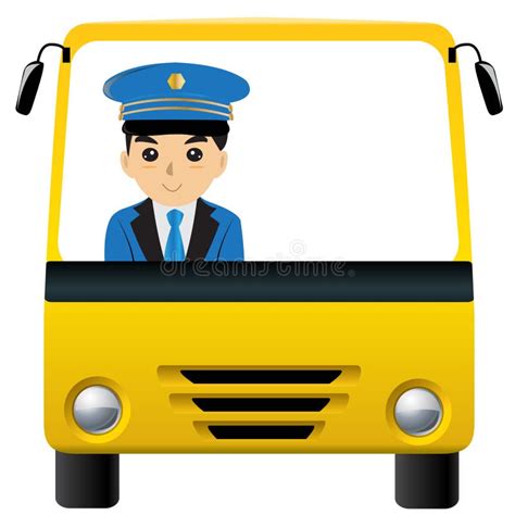 Bus driver stock vector. Illustration of chauffeur, education - 43565398