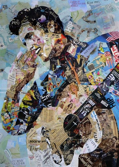 Iconic Collage Portraits Made Of Old Newspapers, Glossy Magazines and Posters by Ines Kouidis ...