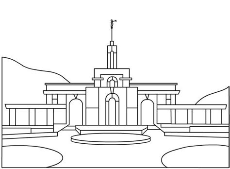 LDS Temple Coloring Page | LDS Temple Coloring Page & Coloring Book | TEMPLOS MORMONES ...