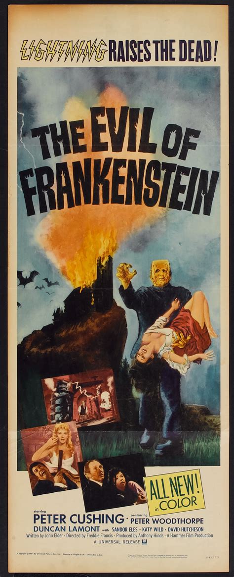 The Evil of Frankenstein (Universal International, 1964). Insert (14 ...