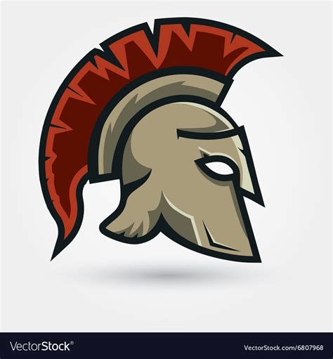 Spartan warrior helmet Royalty Free Vector Image