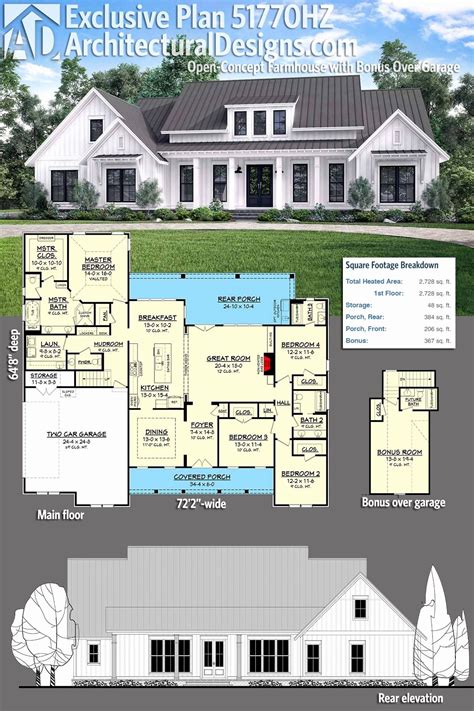 Image result for one level floor plans with bonus room | Exclusive ...