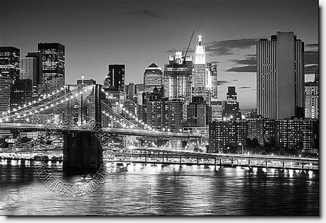 Brooklyn Bridge Black & White Mural |Peel & Stick Canvas Murals |The ...